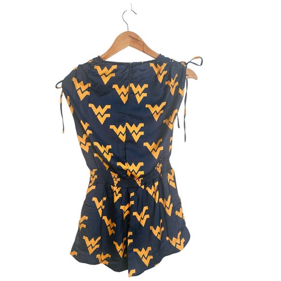 Stewart Simmons West Virginia Mountaineers Romper XS – Navy & Gold Game Day NWT - Picture 4 of 13